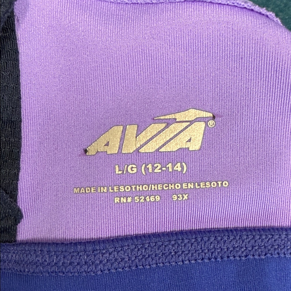 Avia Navy and Lavender Sports Bra - Picture 2 of 5